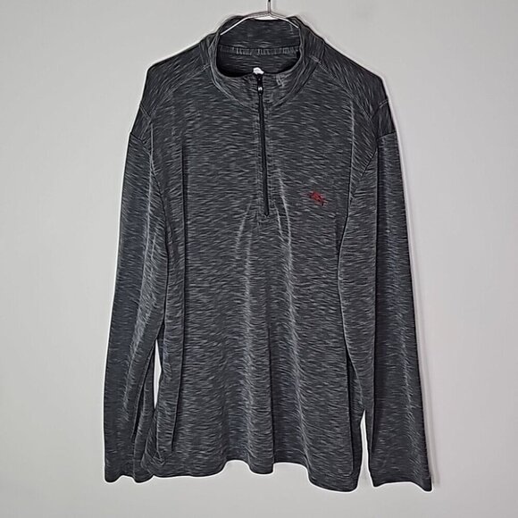 Tommy Bahaman dark gray XL long sleeve half zip shirt - Picture 1 of 8